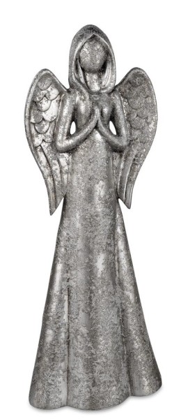 Formano Engel 55cm aus Keramik antik-silbern