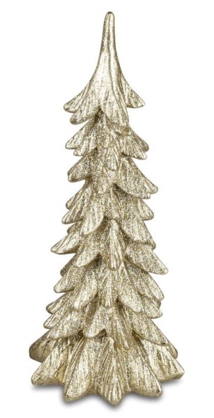 Formano Deko-Baum gold, 20cm, aus Kunststein gefertigt und mit Glitter veredelt