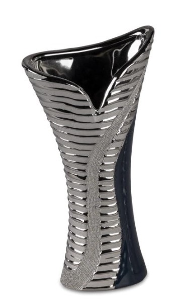 Formano Vase Saphir-Silber 30cm